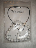 Howlite Gemstone Bracelet & Pendant Necklace Gift Set with Meaning Card