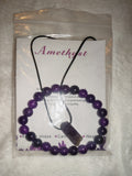 Amethyst Gemstone Bracelet & Pendant Necklace Gift Set with Meaning Card