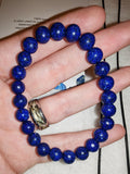 Lapis Lazuli Gemstone Bracelet & Pendant Necklace Gift Set with Meaning Card