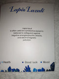 Lapis Lazuli Gemstone Bracelet & Pendant Necklace Gift Set with Meaning Card