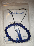 Lapis Lazuli Gemstone Bracelet & Pendant Necklace Gift Set with Meaning Card