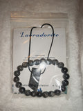 Labradorite Gemstone Bracelet & Pendant Necklace Gift Set with Meaning Card