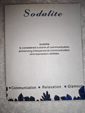 Natural Sodalite Gemstone Beaded Stretch Bracelet with Meaning Card