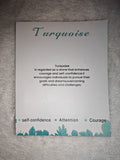 Turquoise Gemstone Beaded Stretch Bracelet with Meaning Card