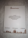 Sunstone Gemstone Beaded Stretch Bracelet with Meaning Card