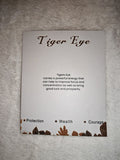 Tiger’s Eye Gemstone Beaded Stretch Bracelet with Meaning Card