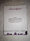 Amethyst Gemstone Beaded Stretch Bracelet with Meaning Card