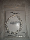 Howlite Gemstone Beaded Stretch Bracelet with Meaning Card