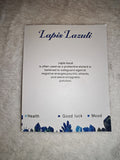 Lapis Lazuli Gemstone Beaded Stretch Bracelet with Meaning Card