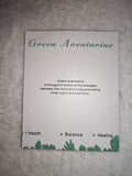 Green Aventurine Gemstone Beaded Stretch Bracelet with Meaning Card