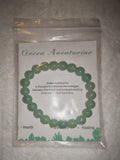 Green Aventurine Gemstone Beaded Stretch Bracelet with Meaning Card