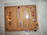 Thank You Rhodonite Rose Quartz Citrine Adjustable Gemstone Bracelet