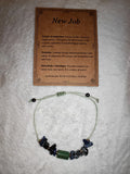 New Job Green Aventurine Sodalite Snowflake Obsidian Adjustable Bracelet