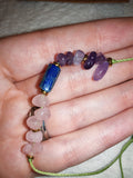 Best Friends Forever Lapis Lazuli Amethyst Rose Quartz Adjustable Gemstone Bracelet