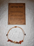 Lift Your Soul Citrine Carnelian Sunstone Adjustable Gemstone Bracelet Gift