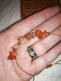 Lift Your Soul Citrine Carnelian Sunstone Adjustable Gemstone Bracelet Gift