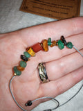 You Can Do It Green Aventurine Tiger Eye Carnelian Adjustable Gemstone Bracelet