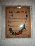 You Can Do It Green Aventurine Tiger Eye Carnelian Adjustable Gemstone Bracelet