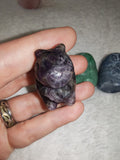 Natural Amethyst Capybara Gemstone Crystal Carving