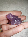Natural Amethyst Frog Gemstone Crystal Carving 16g