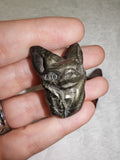 Natural Pyrite in Matrix Hyena Jackal Gemstone Carving 27g