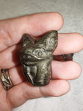 Natural Pyrite in Matrix Hyena Jackal Gemstone Carving 27g