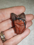 Natural Red Jasper Hyena Jackal Gemstone Crystal Carving 17g