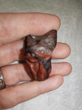 Natural Red Jasper Hyena Jackal Gemstone Crystal Carving 17g