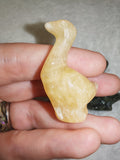 Natural Yellow Calcite Goose Gemstone Crystal Carving