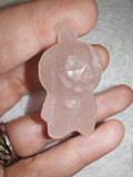Natural Rose Quartz Pumpkin Character Gemstone Crystal Carving 24g