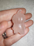 Natural Rose Quartz Pumpkin Character Gemstone Crystal Carving 24g