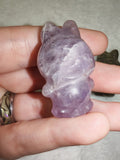Natural Amethyst Labubu-style Monster Character Gemstone Crystal Carving 22g