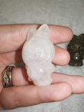 Natural White Quartz Labubu-style Monster Character Gemstone Crystal Carving 23g