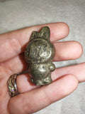 Natural Pyrite Labubu-style Monster Character Gemstone Crystal Carving 33g