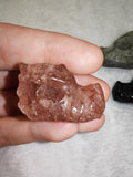 Natural Strawberry Quartz Carved Dragon Head Gemstone Crystal