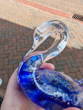 Vintage Italian Murano-Style Cobalt Blue Art Glass Swan 470g