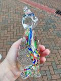 Vintage Italian Murano-Style Multicolour Art Glass Cat Figurine 545g