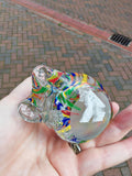 Vintage Italian Murano-Style Multicolour Art Glass Cat Figurine 545g