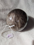 Black Moonstone Sphere Polished Grey Brown & Cream 592g
