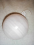 Pink Banded Calcite Sphere Blush Pink & White Polished Crystal 540g