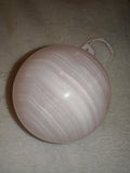 Pink Banded Calcite Sphere Blush Pink & White Polished Crystal 540g