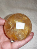 Honey Calcite Sphere Golden Yellow Polished Crystal Ball 322g