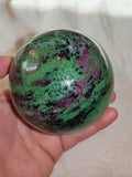 Ruby in Zoisite Sphere Green & Purple Polished Crystal Ball 757g