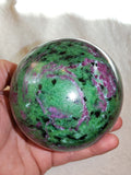 Ruby in Zoisite Sphere Green & Purple Polished Crystal Ball 757g