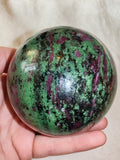 Ruby in Zoisite Sphere Green & Purple Polished Crystal Ball 757g