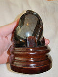 Possible Septarian Dragon Egg with Wooden Stand – 405g