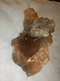 Large Honey Calcite Crystal Cluster 660g Raw Golden Calcite Specimen