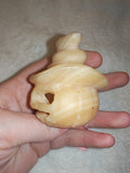 Carved Calcite Pumpkin in Witch Hat 134g Halloween Crystal Figurine