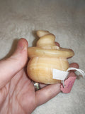 Carved Calcite Pumpkin in Witch Hat 134g Halloween Crystal Figurine