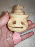Carved Calcite Pumpkin in Witch Hat 134g Halloween Crystal Figurine